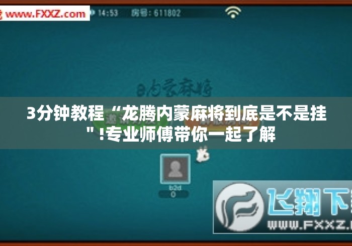 3分钟教程“龙腾内蒙麻将到底是不是挂＂!专业师傅带你一起了解