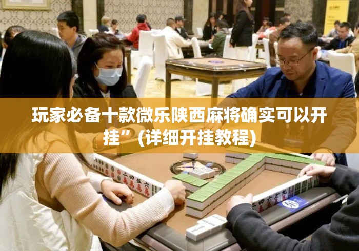 玩家必备十款微乐陕西麻将确实可以开挂”(详细开挂教程) 玩家必备十款微乐陕西麻将确实可以开挂”(详细开挂教程)