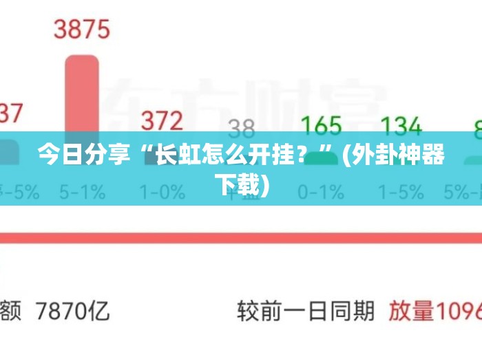 今日分享“长虹怎么开挂？”(外卦神器下载)