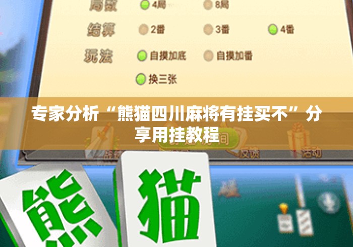 专家分析“熊猫四川麻将有挂买不”分享用挂教程