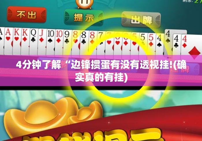 4分钟了解“边锋掼蛋有没有透视挂!(确实真的有挂)