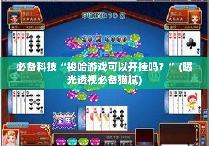 必备科技“梭哈游戏可以开挂吗？”(曝光透视必备猫腻)