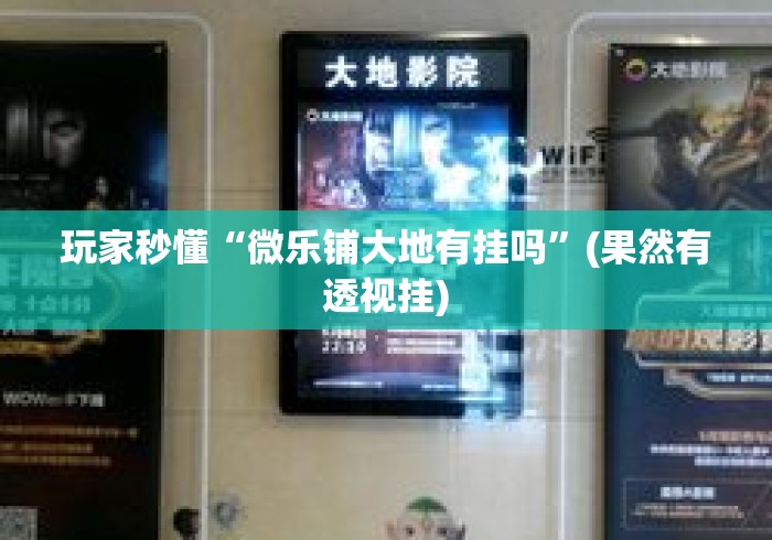 玩家秒懂“微乐铺大地有挂吗”(果然有透视挂) 玩家秒懂“微乐铺大地有挂吗”(果然有透视挂)