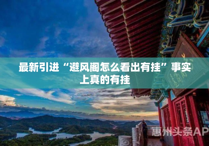 最新引进“避风阁怎么看出有挂”事实上真的有挂