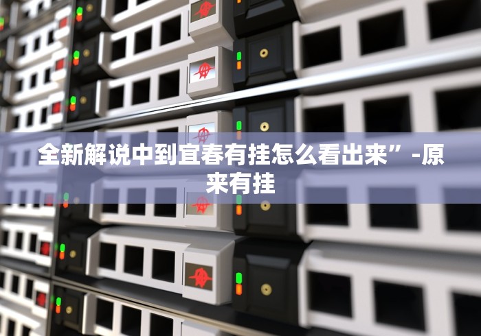 全新解说中到宜春有挂怎么看出来”-原来有挂